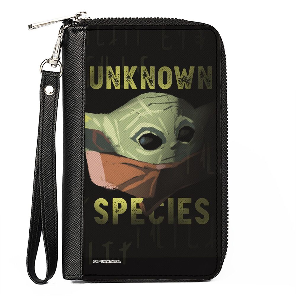 6662 PU Zip Around Wallet Rectangle-Star Wars The Child, 7.5"x4.5"
